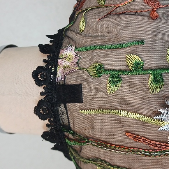 Chris McLaughlin Sheer Embroidered Shrug - Picture 7 of 10